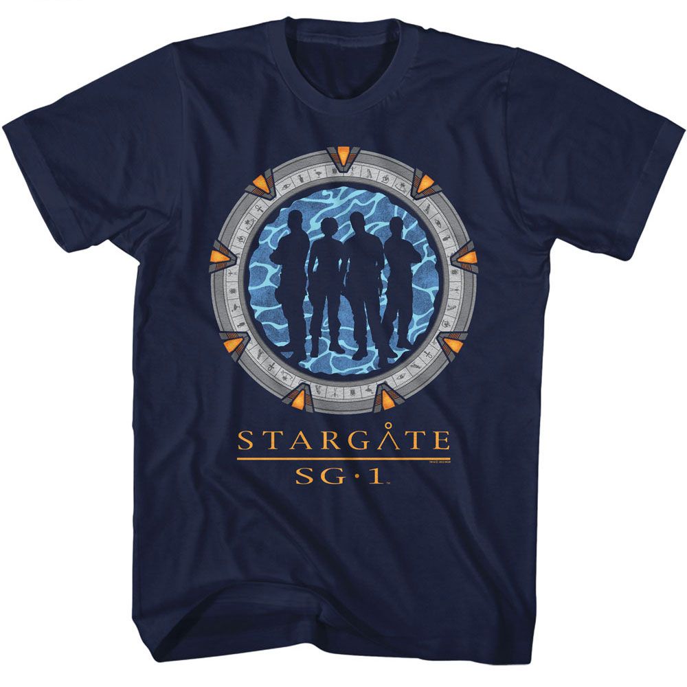 STARGATE-SILHOUETTE GATE-NAVY ADULT S/S TSHIRT