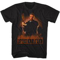 Thumbnail for SHAUN OF THE DEAD-SHAUN OF THE DEAD SHAUN CRICKET BAT-BLACK ADULT S/S TSHIRT