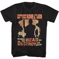 Thumbnail for SHAUN OF THE DEAD-SHAUN OF THE DEAD REMOVE THE DEAD-BLACK ADULT S/S TSHIRT