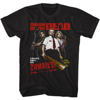Thumbnail for SHAUN OF THE DEAD-SHAUN OF THE DEAD ROMANTIC COMEDY-BLACK ADULT S/S TSHIRT