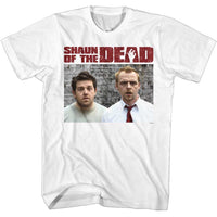 Thumbnail for SHAUN OF THE DEAD-SHAUN OF THE DEAD SHAUN AND ED-WHITE ADULT S/S TSHIRT