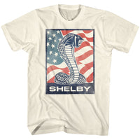 Thumbnail for CARROLL SHELBY-FLAG SNAKE-NATURAL ADULT S/S TSHIRT