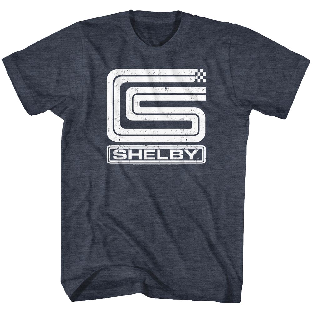 CARROLL SHELBY-CS LOGO-NAVY HEATHER ADULT S/S TSHIRT