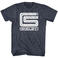 Thumbnail for CARROLL SHELBY-CS LOGO-NAVY HEATHER ADULT S/S TSHIRT