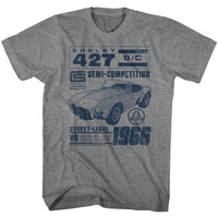 Thumbnail for CARROLL SHELBY-SHELBY 427-GRAPHITE HEATHER ADULT S/S TSHIRT