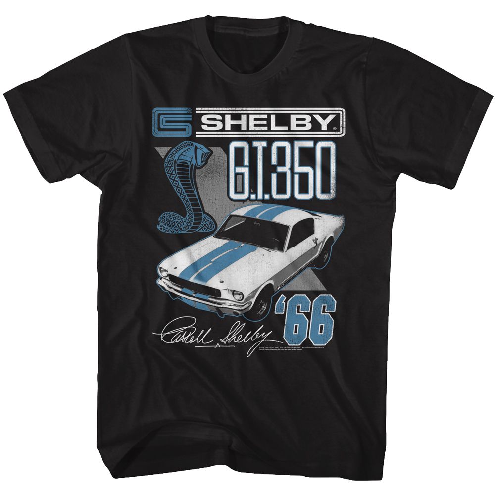 CARROLL SHELBY-GT350-BLACK ADULT S/S TSHIRT