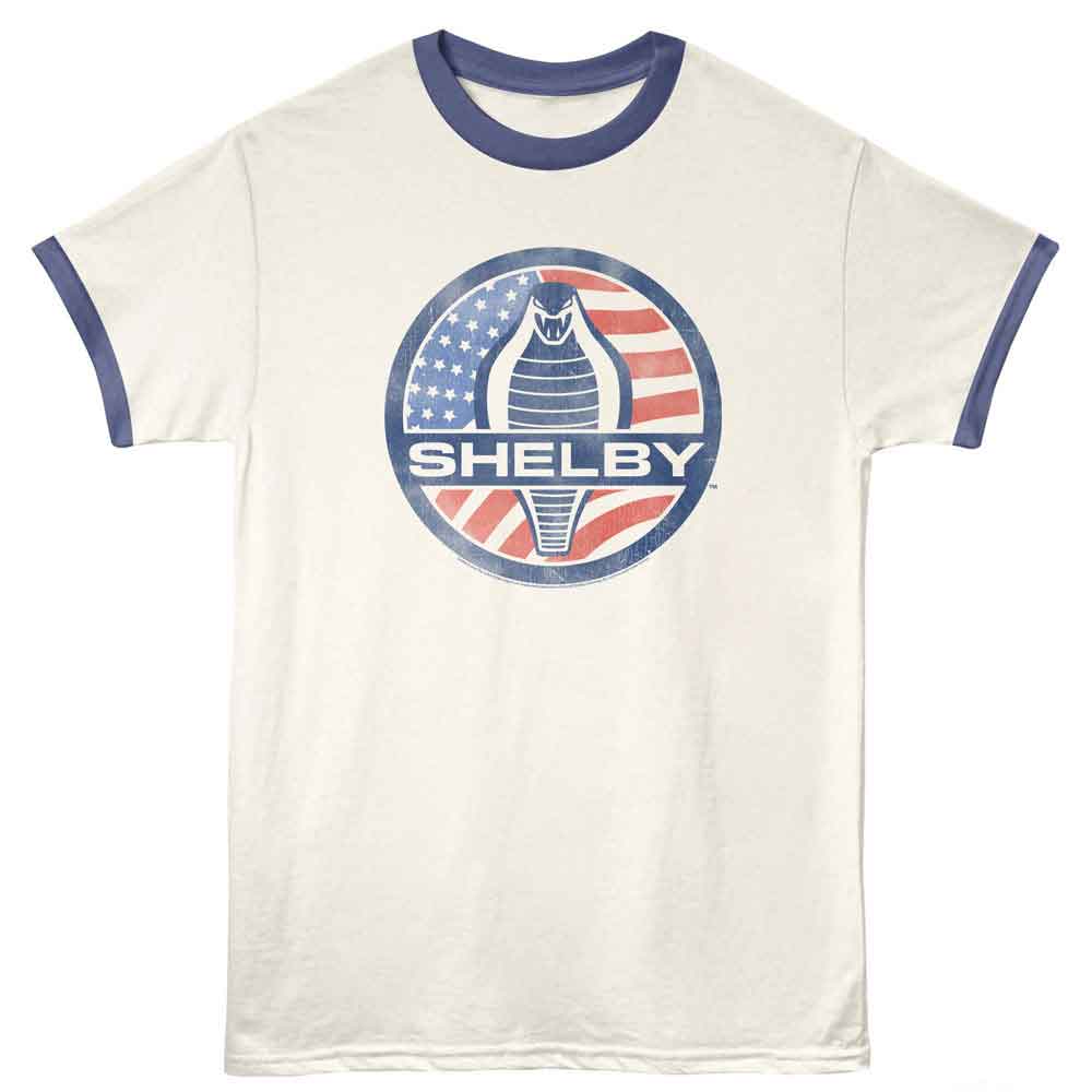 Carroll Shelby - Flag Logo Ringer Tee