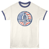Thumbnail for Carroll Shelby - Flag Logo Ringer Tee