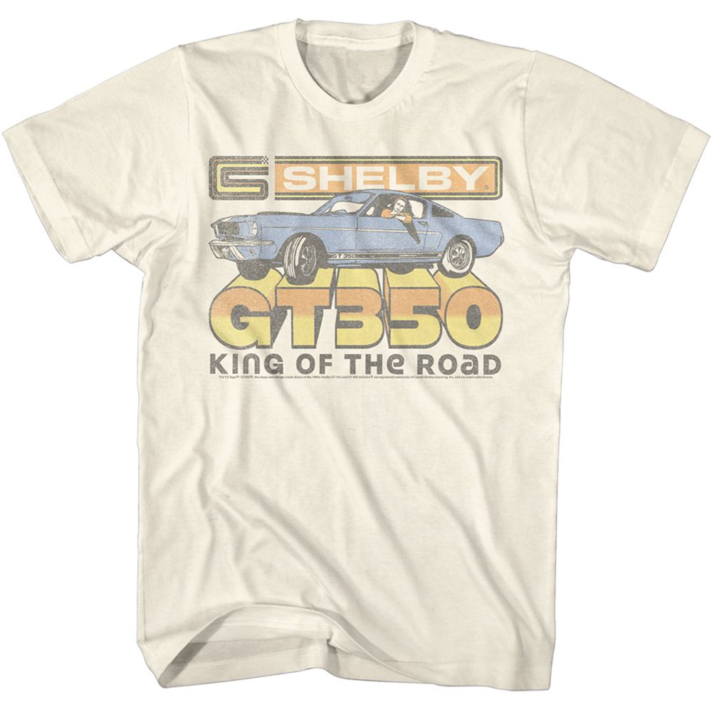 CARROLL SHELBY-VINTAGE 350-NATURAL ADULT S/S TSHIRT