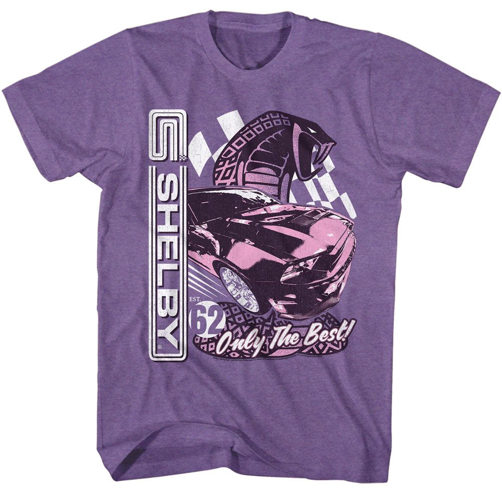 CARROLL SHELBY-SHELBY ONLY THE BEST-PURPLE HEATHER ADULT S/S TSHIRT