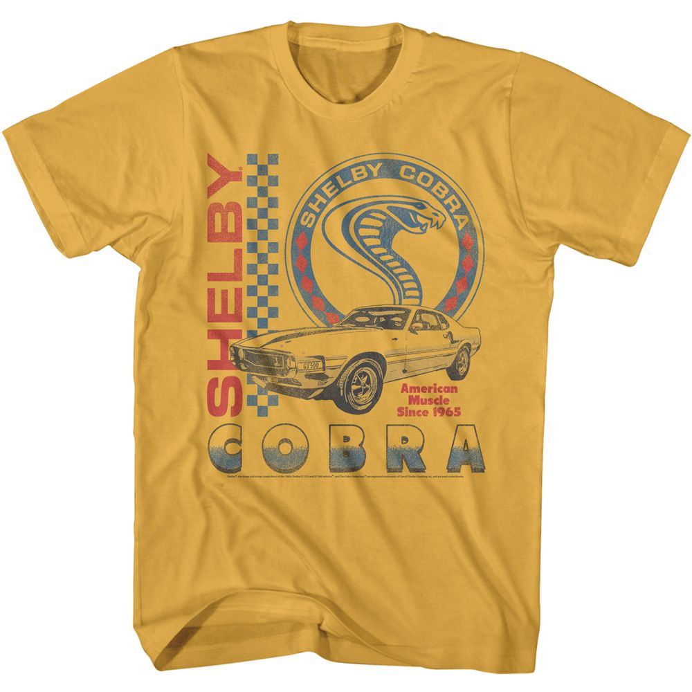 CARROLL SHELBY-CARROLL SHELBY VINTAGE COLLAGE-GINGER ADULT S/S TSHIRT