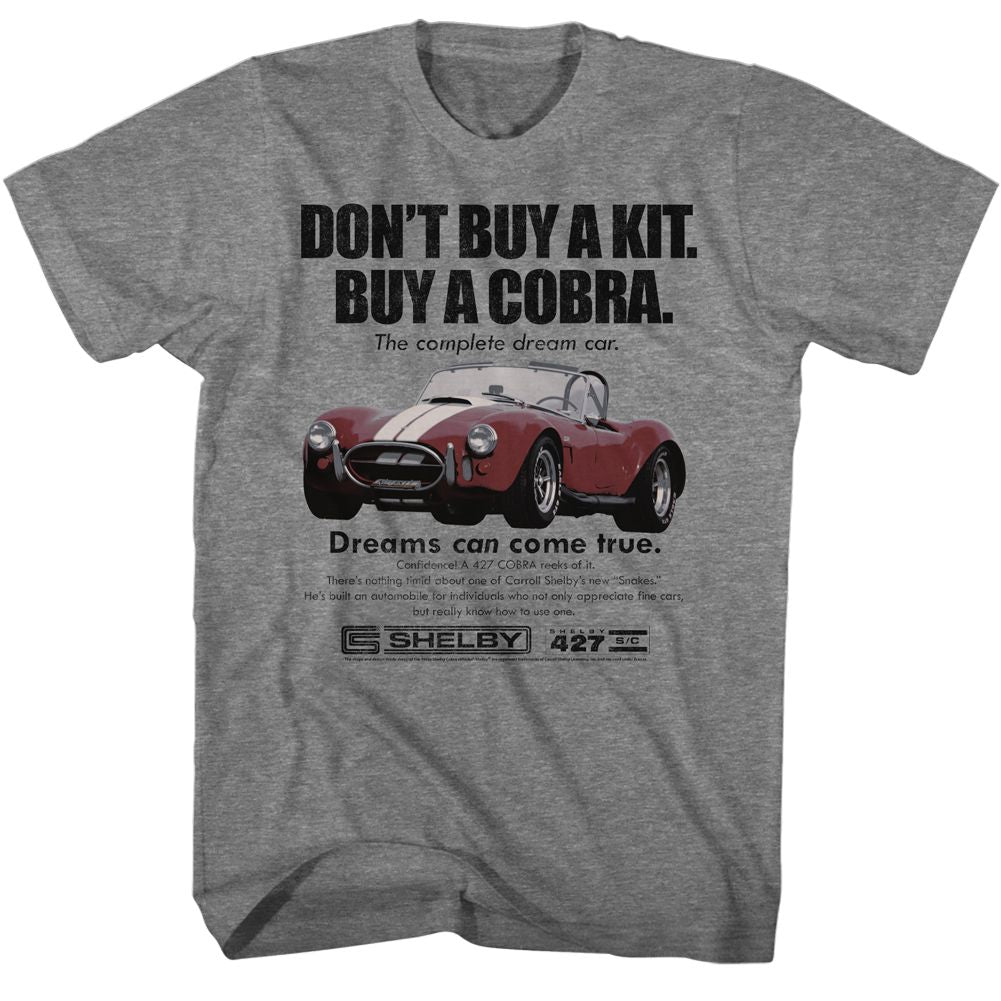 CARROLL SHELBY-CARROLL SHELBY BUY A COBRA-GRAPHITE HEATHER ADULT S/S TSHIRT