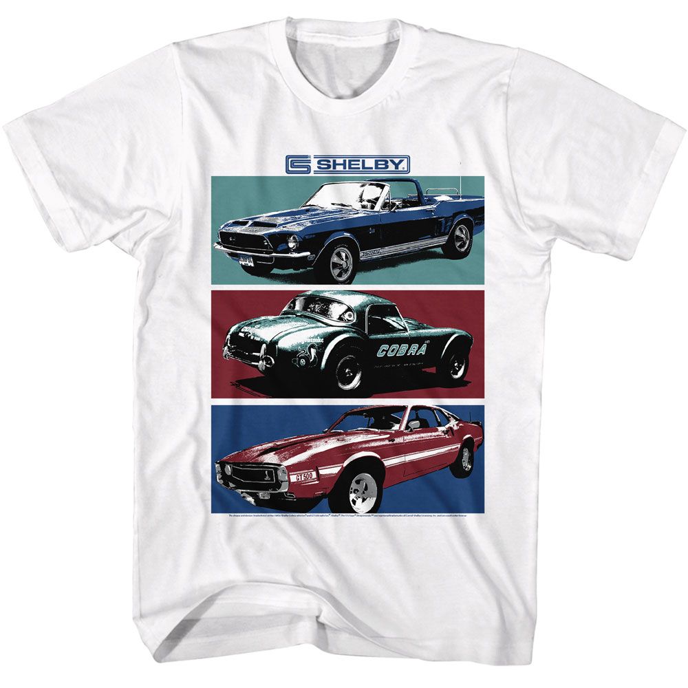 CARROLL SHELBY-CARROLL SHELBY CARS-WHITE ADULT S/S TSHIRT