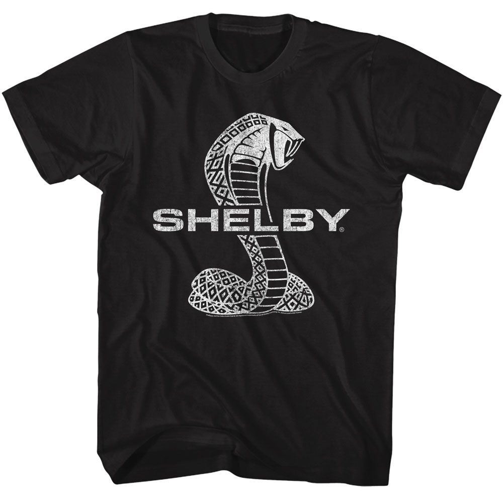 CARROLL SHELBY-CARROLL SHELBY COBRA LOGO-BLACK ADULT S/S TSHIRT