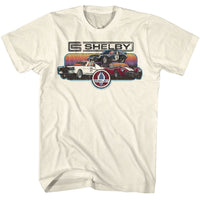 Thumbnail for CARROLL SHELBY-CARROLL SHELBY GRADIENT COLLAGE-NATURAL ADULT S/S TSHIRT