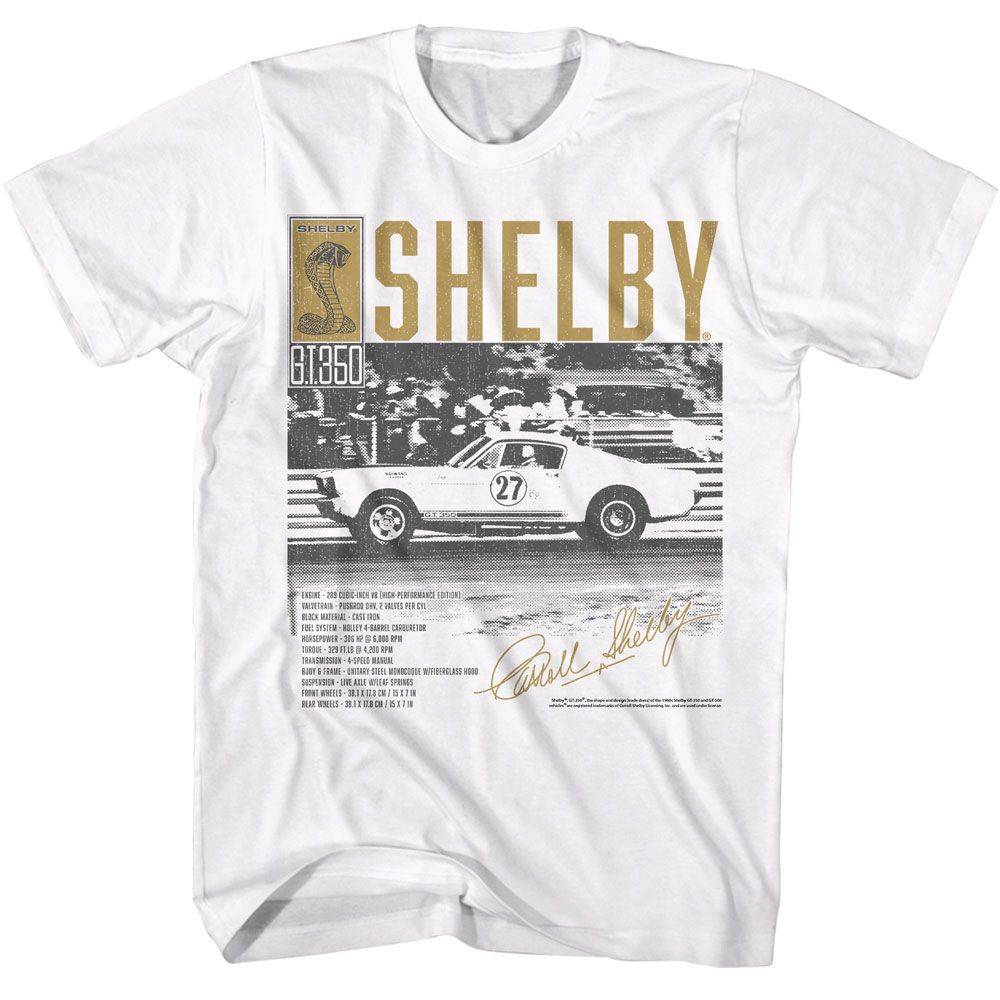 CARROLL SHELBY-CARROLL SHELBY GT530 2C-WHITE ADULT S/S TSHIRT