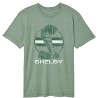 Thumbnail for CARROLL SHELBY-CARROLL SHELBY COBRA CIRCLE STRIPES-BASIL ADULT S/S VINTAGE WASH TSHIRT