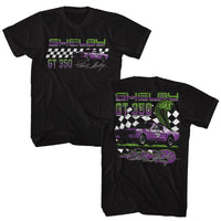 Thumbnail for CARROLL SHELBY-CARROLL SHELBY GT 350 RACING FRONT BACK-BLACK ADULT S/S TSHIRT