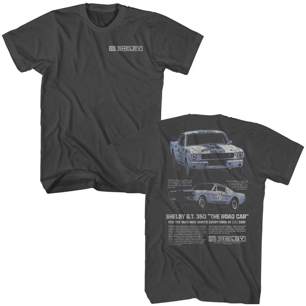 CARROLL SHELBY-CARROLL SHELBY GT 350 TWO ANGLES F B-SMOKE ADULT S/S TSHIRT