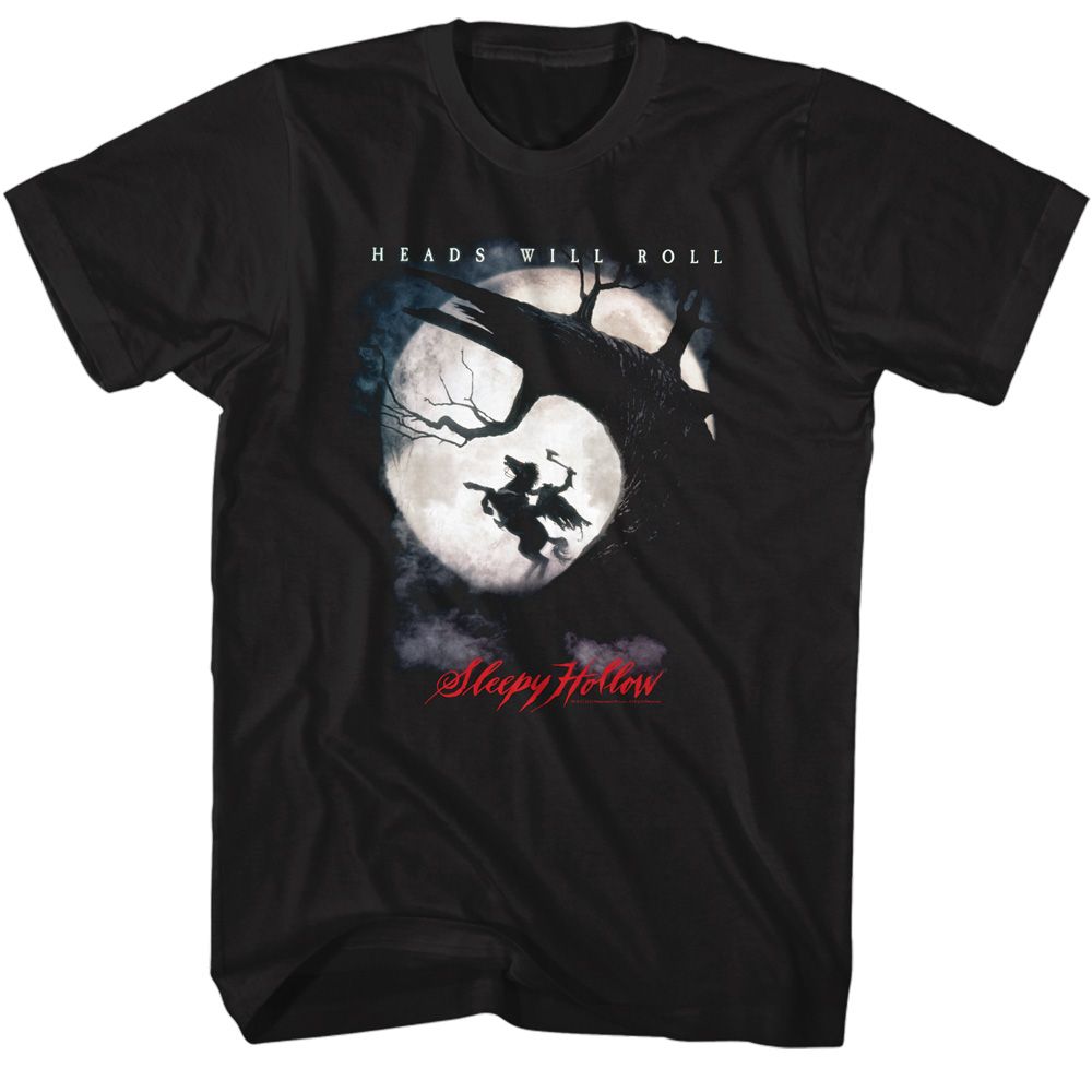 SLEEPY HOLLOW-SLEEPY HOLLOW HEADS WILL ROLL-BLACK ADULT S/S TSHIRT