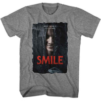 Thumbnail for SMILE-SMILE MOVIE POSTER-GRAPHITE HEATHER ADULT S/S TSHIRT