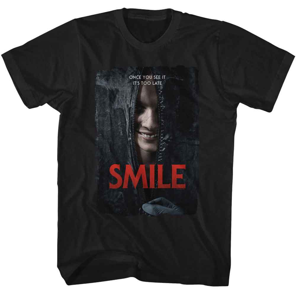 SMILE-SMILE MOVIE POSTER-BLACK ADULT S/S TSHIRT