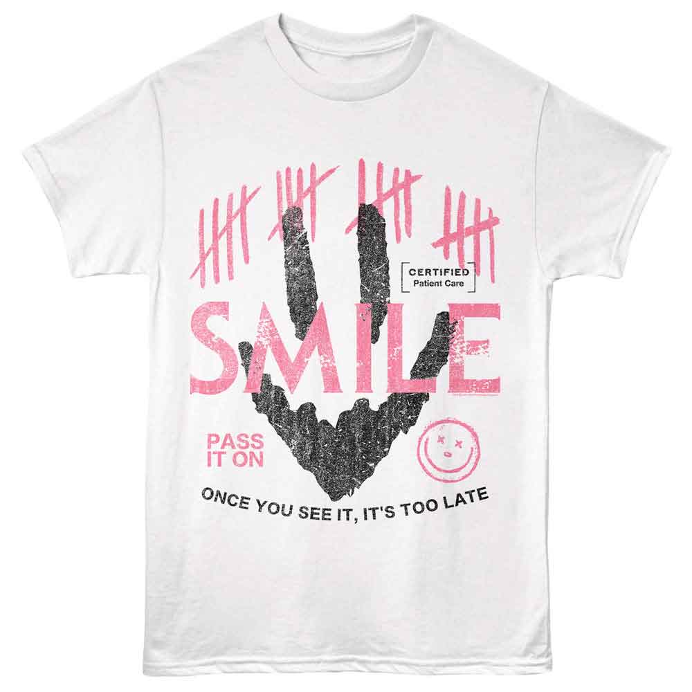 SMILE-SMILE PASS IT ON-WHITE ADULT S/S TSHIRT