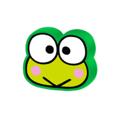 Keroppi Face Name  Large Die Cut MDF Box Wall Sign – 16 pc ppk ($5.50 each)
