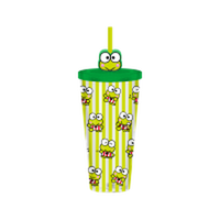 Thumbnail for Sanrio KEROPPI STRIPE PATTERN  24oz Plastic Cold Cup w/ Lid and Topper Straw – 12 pc ppk ($6.50 each)
