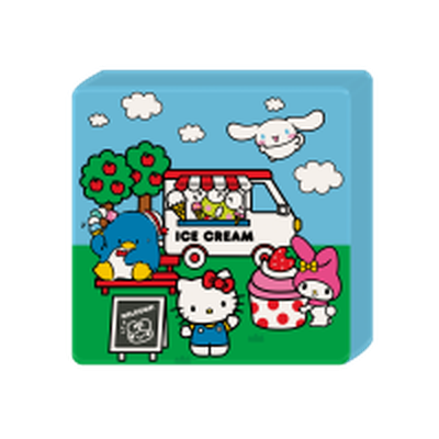 SANRIO Hello Kitty & Friends PARK SCENE  5" x 5" Ceramic Box Sign – 16 pc ppk ($5.50 each)