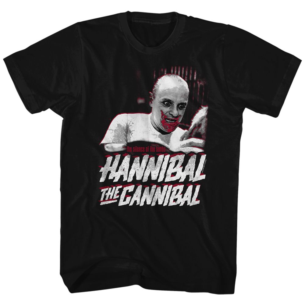 SILENCE OF THE LAMBS-THE CANNIBAL-BLACK ADULT S/S TSHIRT