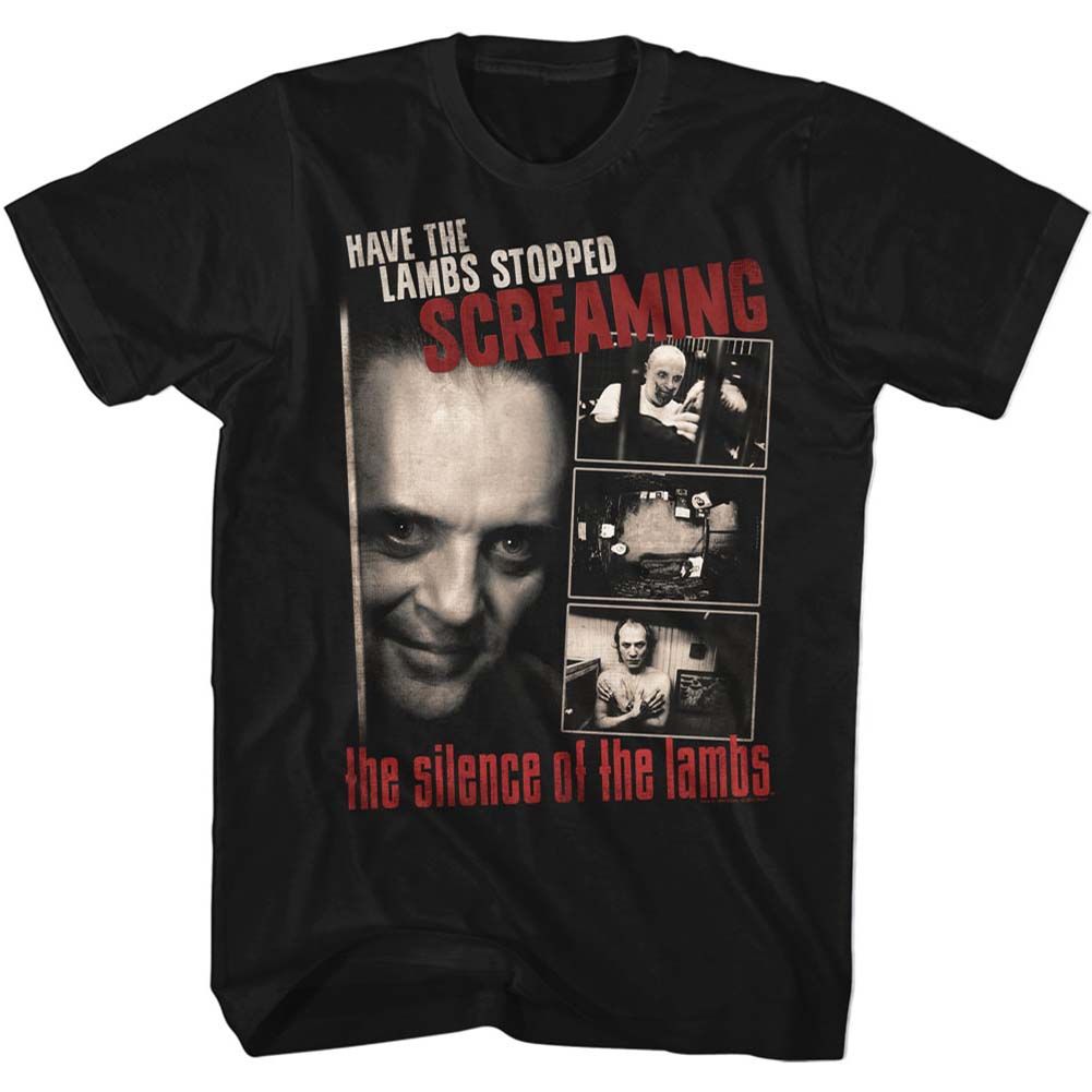 SILENCE OF THE LAMBS-SCREAMING-BLACK ADULT S/S TSHIRT