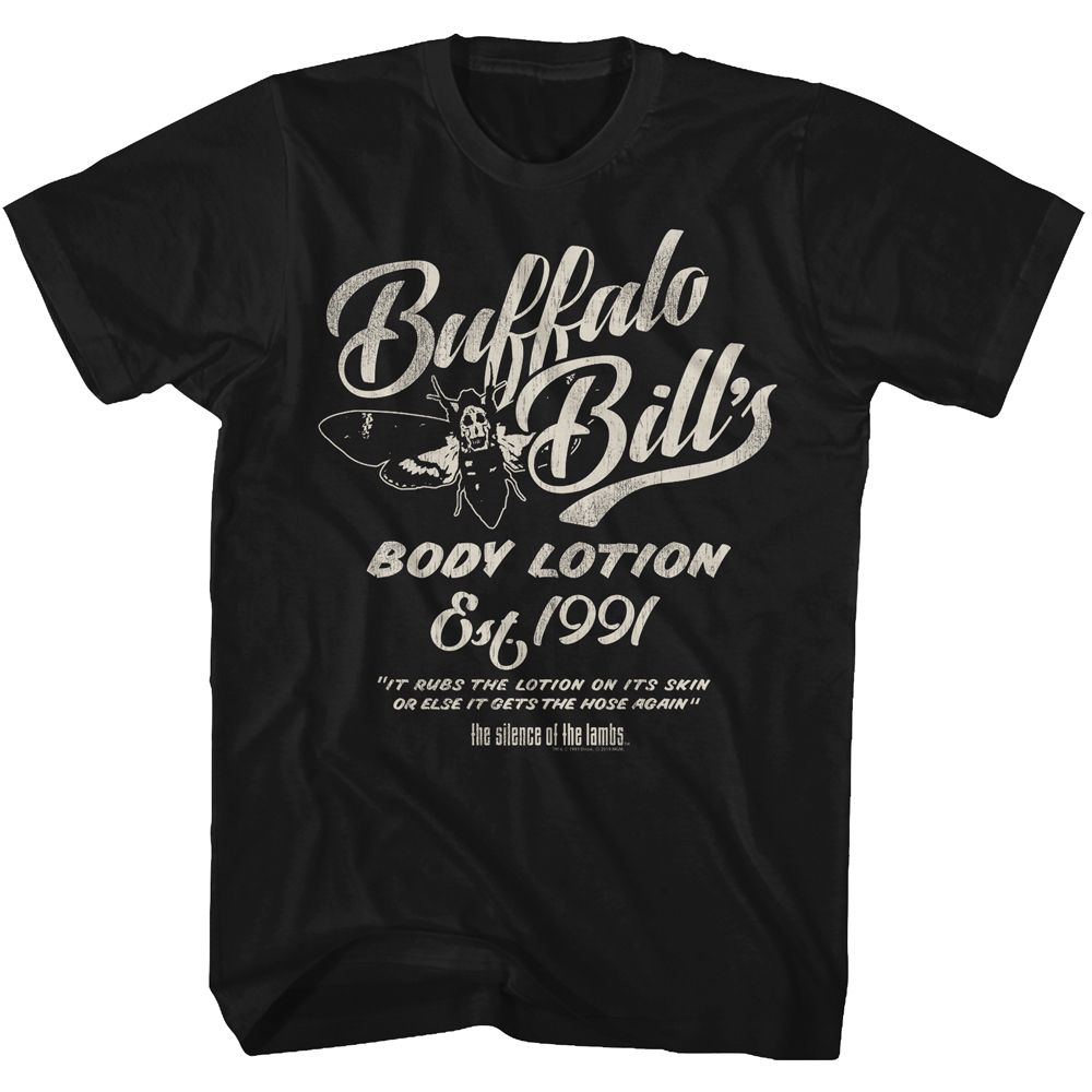 SILENCE OF THE LAMBS-BODY LOTION-BLACK ADULT S/S TSHIRT