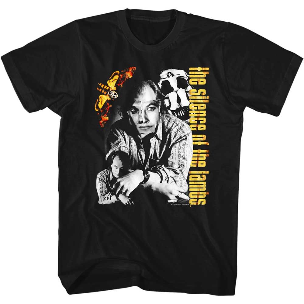 SILENCE OF THE LAMBS-BUFFALO BILL COLLAGE-BLACK ADULT S/S TSHIRT