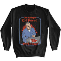 Thumbnail for SILENCE OF THE LAMBS-SOL FOR DINNER BLUE BORDER-BLACK ADULT L/S SWEATSHIRT