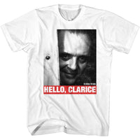 Thumbnail for SILENCE OF THE LAMBS-HELLO QUOTE-WHITE ADULT S/S TSHIRT