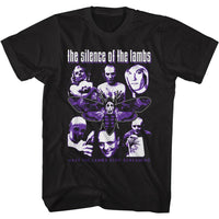 Thumbnail for SILENCE OF THE LAMBS-COLLAGE-BLACK ADULT S/S TSHIRT