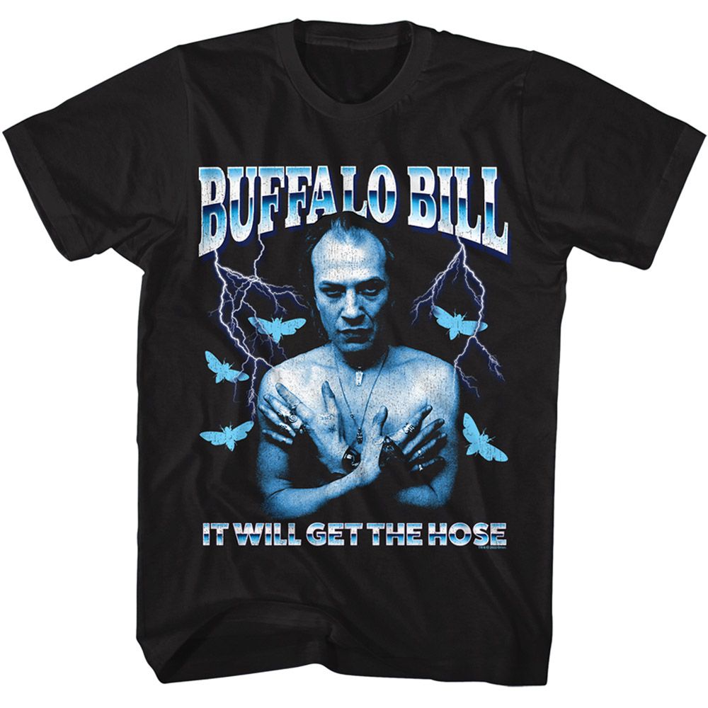 SILENCE OF THE LAMBS-SILENCE IT WILL GET THE HOSE-BLACK ADULT S/S TSHIRT