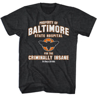 Thumbnail for SILENCE OF THE LAMBS-SILENCE BALTIMORE STATE-BLACK HEATHER ADULT S/S TSHIRT