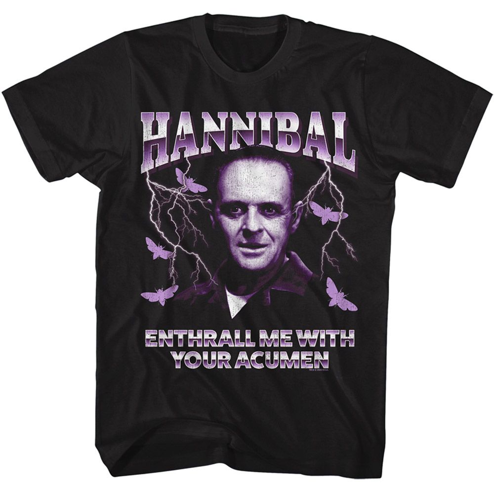 SILENCE OF THE LAMBS-SILENCE ENTHRALL ME-BLACK ADULT S/S TSHIRT