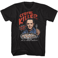 Thumbnail for SILENCE OF THE LAMBS-SILENCE CEREAL KILLER-BLACK ADULT S/S TSHIRT