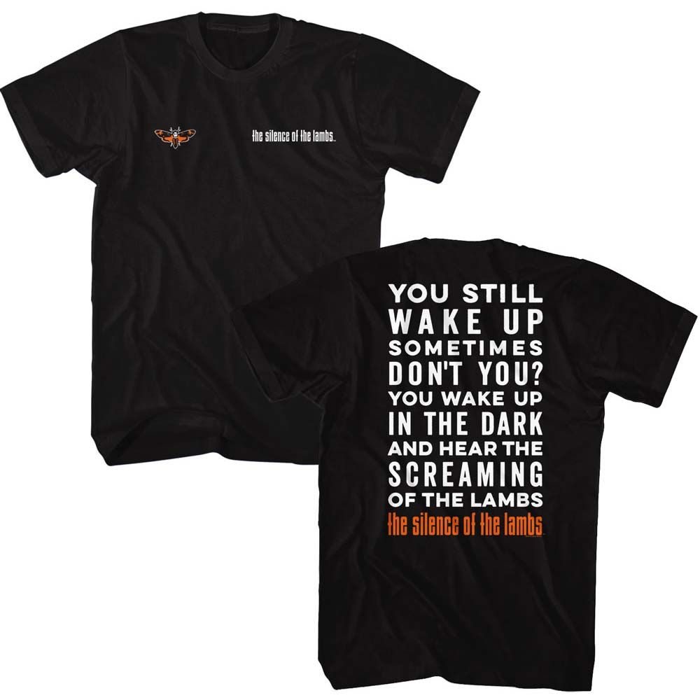 SILENCE OF THE LAMB-SILENCE SCREAMING OF THE LAMBS-BLACK ADULT S/S TSHIRT