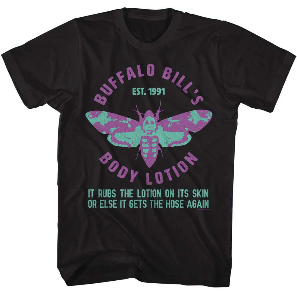 SILENCE OF THE LAMBS-SILENCE BODY LOTION-BLACK ADULT S/S TSHIRT
