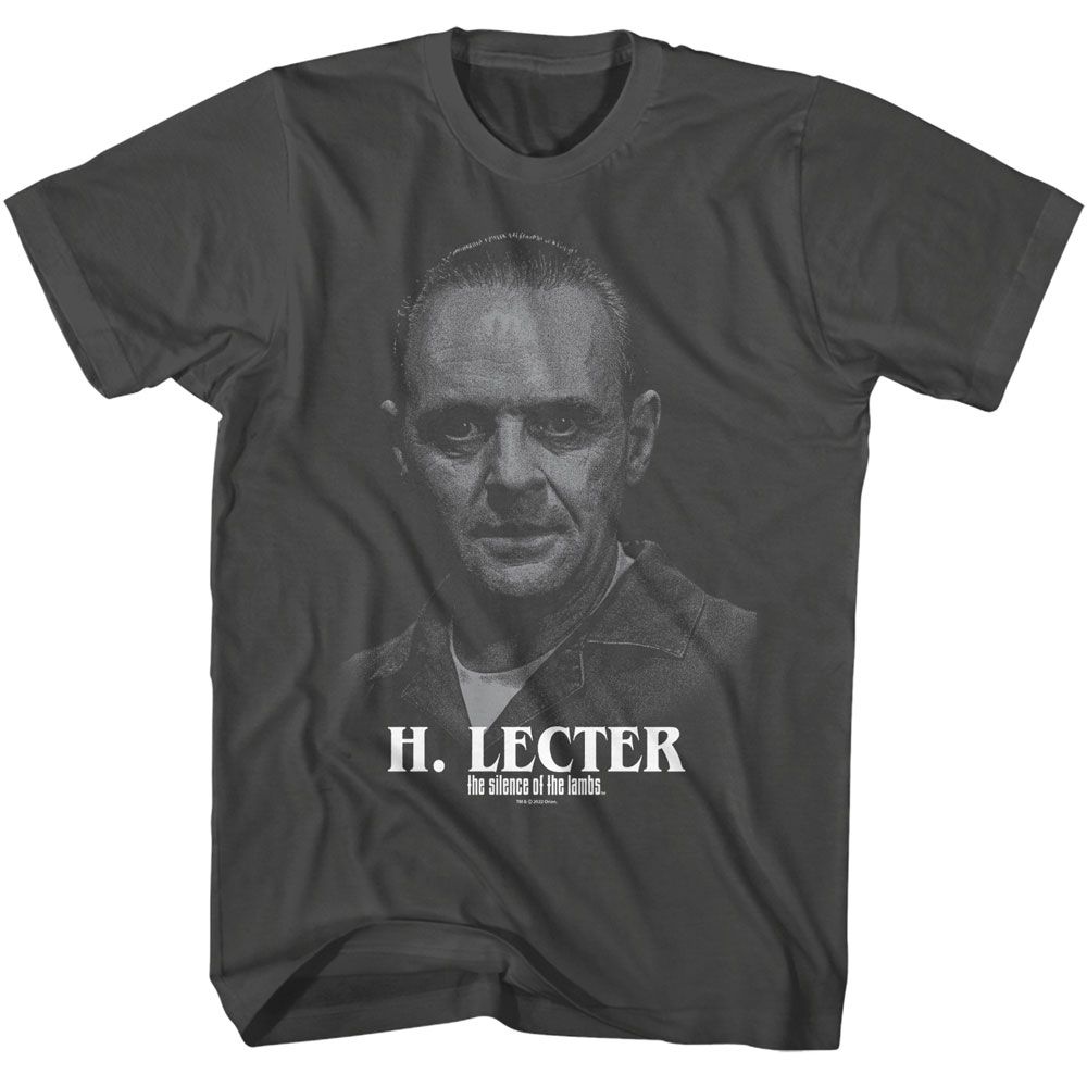 SILENCE OF THE LAMBS-SILENCE H LECTER PORTRAIT-SMOKE ADULT S/S TSHIRT