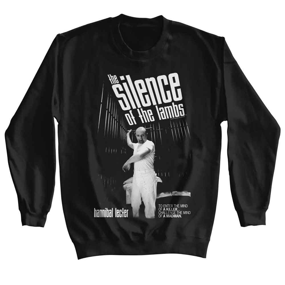 SILENCE OF THE LAMBS-SOL HANNIBAL CELL-BLACK ADULT L/S SWEATSHIRT