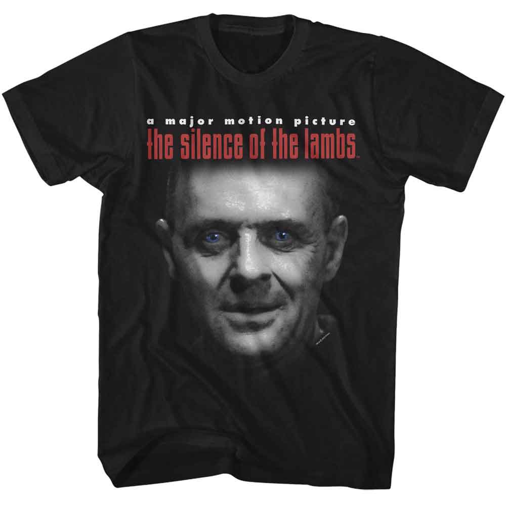 SILENCE OF THE LAMBS-SOL LECTER AND LOGO-BLACK ADULT S/S TSHIRT