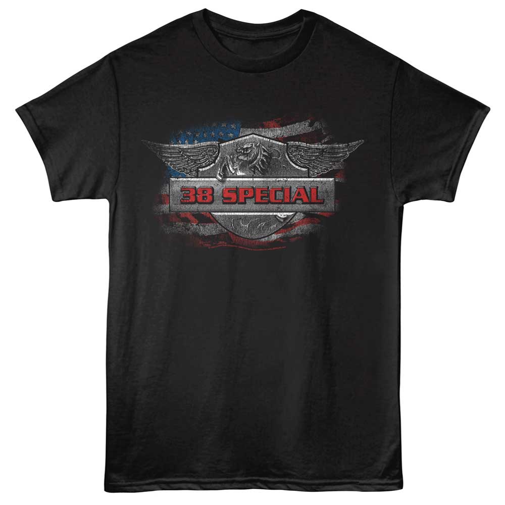 38 Special - 38 Special Badge And Flag T-Shirt