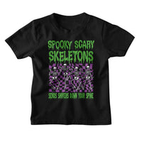 Thumbnail for SPOOKY SCARY SKELETONS-SSS CHECKERS-BLACK YOUTH S/S TSHIRT