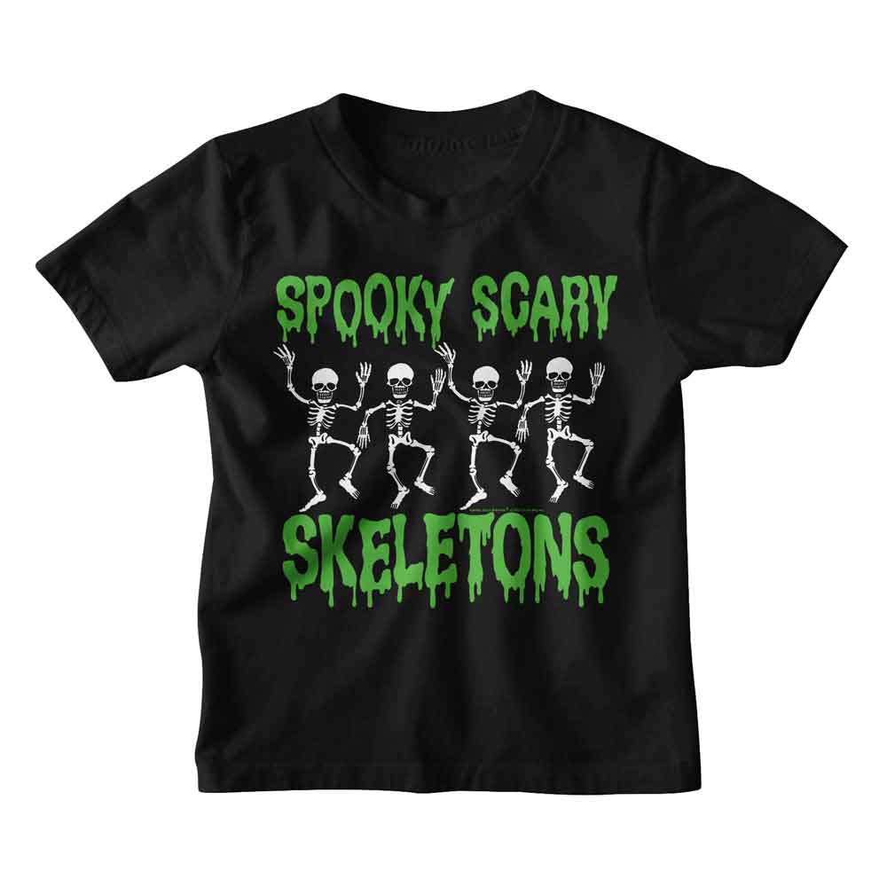 SPOOKY SCARY SKELETONS-SSS SPOOKY SCARY SKELETONS-BLACK TODDLER S/S TSHIRT