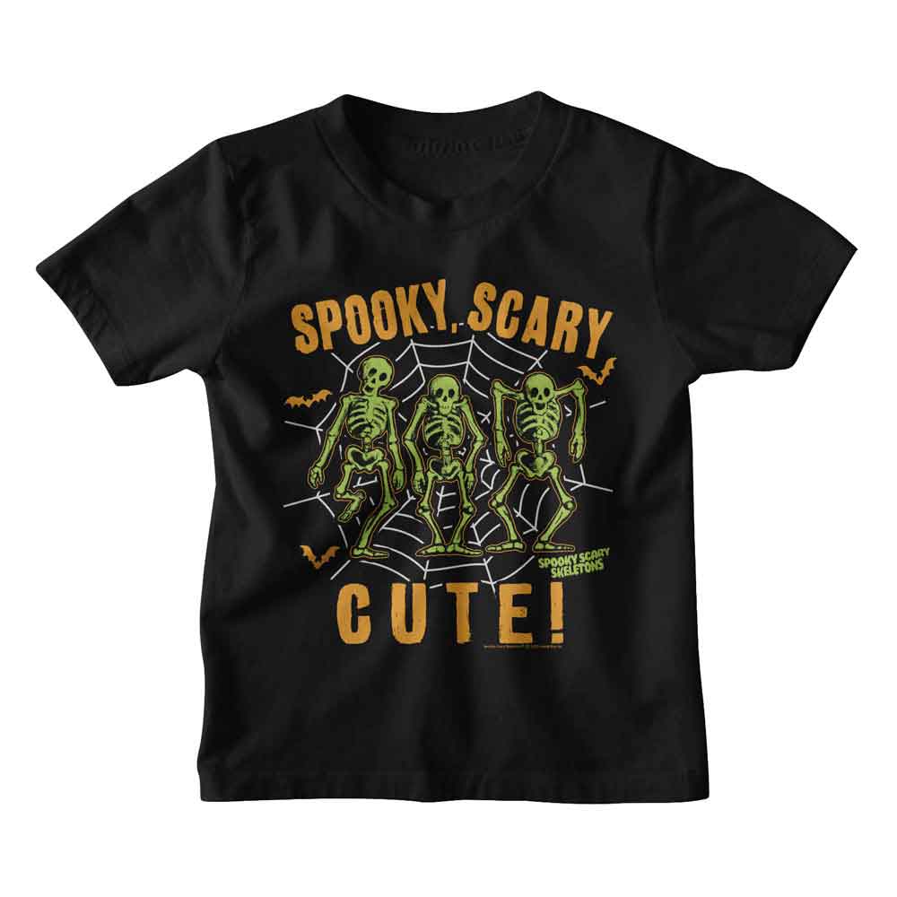 SPOOKY SCARY SKELETONS-SSS SPOOKY SCARY CUTE-BLACK TODDLER S/S TSHIRT